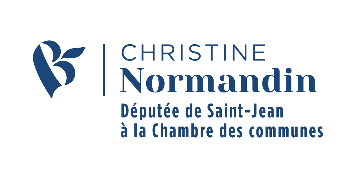 Logo de Christine Normandin, députée de Saint-Jean à la Chambre des communes, une ressource du répertoire Assisto