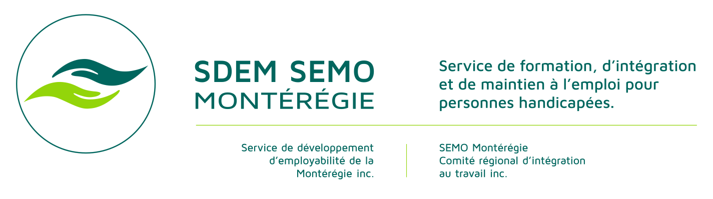 Logo de SDEM SEMO – Service de développement et d'employabilité de la Montérégie et Comité régional, une ressource du répertoire Assistod'intégration au travail