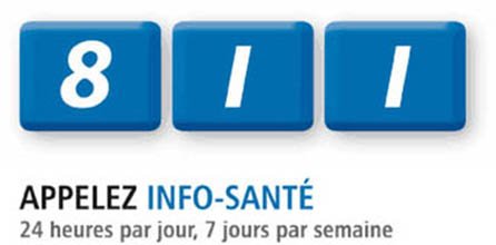 Logo Info-Santé et Info-Social 8-1-1, une ressource du répertoire Assisto
